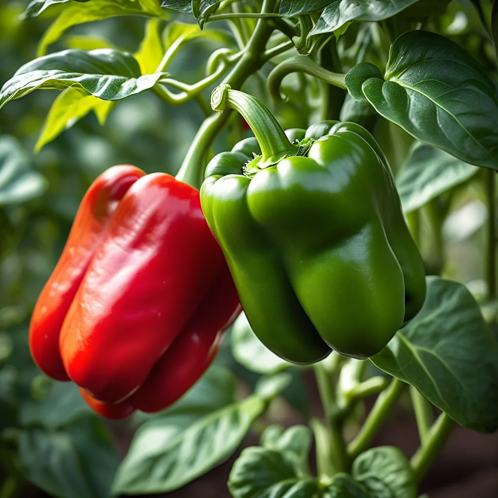 Peppers on the plant